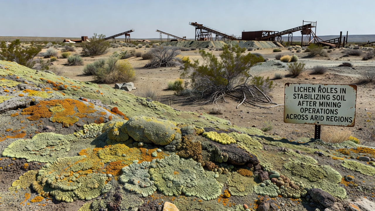 Lichen Roles in Stabilizing Soil After Mining Operations Across Arid Regions